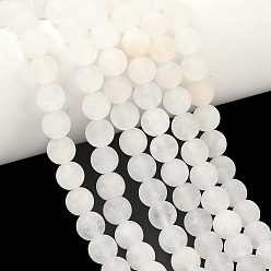 Белый Нефрит Нити бусин из натурального белого нефрита, матовые, круглые, 8.5 мм, отверстие : 0.8 мм, около 47 шт / нитка, 14.49~15.16'' (36.8~38.5 см)