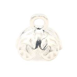 Серебро S 925 подвески из стерлингового серебра, цветок, серебряные, 8.5x9.5x9.5 мм, отверстие : 1.8 мм