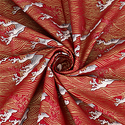 Красный Хлопчатобумажная ткань в японском стиле, аксессуары, прямоугольные, красные, 1500x0.4 мм