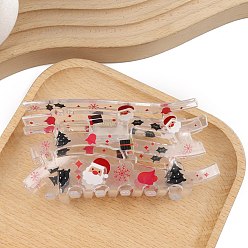 Рождественская елка Заколки для волос из пвх, рождественская елка, 98x52x47 мм