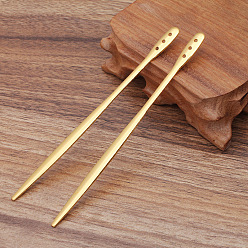 Golden Ancient Style Iron Hair Stick Finding, for DIY Jewelry Accessories, Golden, 145x75mm, 50pcs/set