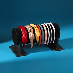 Черный Стеллаж для выставки товаров бархатных лент для волос, чёрные, 30.5x11.3x16 см