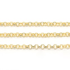 Light Gold Роло железа цепи, отрыгивающая цепь, несварные, золотой свет, 4x1 мм