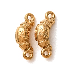 Real 18K Gold Plated 304 Stainless Steel Connector Charms, Croissant Links, Ion Plating(IP), Long-Lasting Plated, Real 18K Gold Plated, 12.5x5x4mm, Hole: 1mm