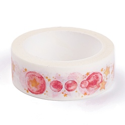 Stern Dekorative Papierbänder, Klebebänder, für DIY Scrapbooking liefern Geschenkdekoration, Stern-Muster, 1.5x4.4 cm, 7 m / Rolle