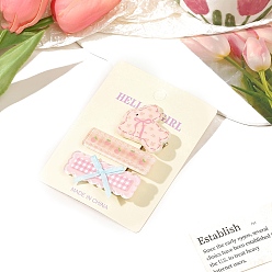 Розовый 3шт. заколки для волос из кожи аллигатора, аксессуары для волос для женщин и девочек, туманная роза, Размер упаковки: 120x90 mm