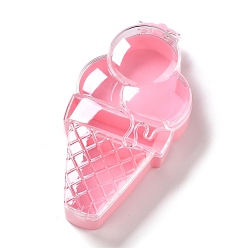 Pink Пластиковые бисера контейнеры, Подарочная коробка с конфетами, для упаковки свадебной вечеринки, кремовый, розовые, 14x7x3.6 см, отверстие : 9x16 мм