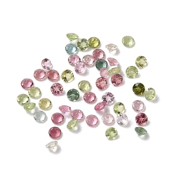 Турмалин Ограненные натуральные многоцветные турмалиновые кабошоны, назад назад, алмаз, 2x1.5 мм