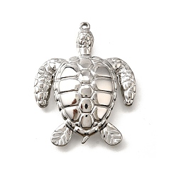 Нержавеющая Сталь Цвет 304 подвески из нержавеющей стали, очарование морской черепахи, анти-тускнение, цвет нержавеющей стали, 33.5x26.5x6.5 мм, отверстие : 1.2 мм