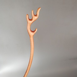 Олень Деревянные палочки для волос, винтажные декоративные аксессуары для волос, Узор оленя, 180 мм