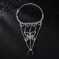 Бабочка Сплав кристалл горный хрусталь звено цепи кольцо палец ноги браслеты на щиколотку, платина, бабочка, 12-1/4 дюйм (310 мм)