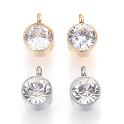 (52) Непрозрачная лаванда 304 прелести нержавеющей стали, со стразами, плоско-круглые, разноцветные, 10x7x5 мм, отверстие : 1.6 мм