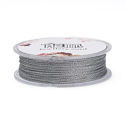 Gray Polyester Metallic Thread, Gray, 1mm, about 32.8 yards(30m)/roll