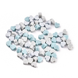(52) Непрозрачная лаванда Частицы сургуча, для ретро печать печать, сердце, разноцветные, 7.3x8.6x5 мм , около 110~120 шт / мешок