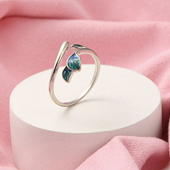 Платина Латунные открытые манжеты для женщин, лист, платина, 13 мм, внутренний диаметр: 18 мм