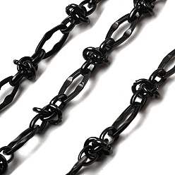 Черный 304 узел из нержавеющей стали с овальными звеньями цепи, несварные, вакуумное покрытие pvd, чёрные, 14x7.5x14 мм