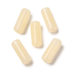 пшеница Прозрачные акриловые бусины, колонка, цвет пшеницы, 18x7 мм, отверстие : 2.5 мм, Около 787 шт / 500 г