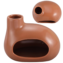 Сиена Керамическая горелка пало санто держатель, для йоги, медитация, ароматерапевтические украшения, цвет охры, 93.5x123x91 мм