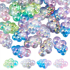 (52) Непрозрачная лаванда 30шт прозрачные акриловые европейские бусины, бусины с большим отверстием, винограды, разноцветные, 24.9x16.2x13.8 мм, отверстие : 4 мм