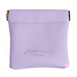 Thistle PU Imitation Leather Women's Bags, Square, Lavender Blush, 8x8cm