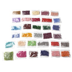 Mixed Color Seed Beads, Round, Mixed Style, Mixed Color, 2.5~4.8x1.5~4mm, Hole: 0.8~1.5mm, 30 bags/pound