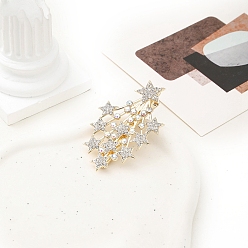 Звезда Позолоченные металлические заколки для волос из кожи аллигатора с хрустальными стразами, блестящие аксессуары для волос для девочек и женщин, звезда, 68x41 мм