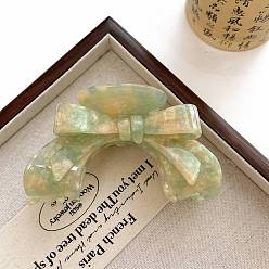 Темный Морско-зеленый Пластиковые зажимы когтя волос, бантом, аксессуары для волос для женщин и девочек, темно-зеленый, 95 мм