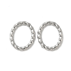 Oval 304 витые соединительные кольца из нержавеющей стали, не тускнеет, цвет нержавеющей стали, овальные, 13x11x1.5 мм, внутренний диаметр: 10x7.5 мм