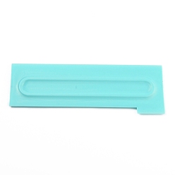 Pale Turquoise Plastic Baking Edge Dough Scraper and Cutter Pastry Spatulas, for Cake Decoration Baking Tools, Rectangle, Pale Turquoise, 217x75x7mm