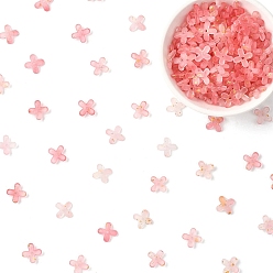 Светло-Коралловый 50g металлические колпачки из акрилового бисера с ажурной резьбой, цветок, свет коралловый, 11.5x11.5x3 мм, отверстие : 1.5 мм