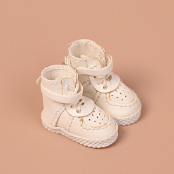 Желтая Старая Ткань  Кроссовки из искусственной кожи, аксессуары для кукол bjd для девочек, старое кружево, 25x11 мм