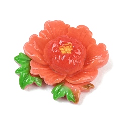 Помидор Непрозрачные смоляные цветы кабошоны, пион, помидор, 24x27.5x8.5 мм
