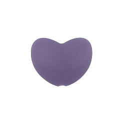 Темно-синий  Шифер Силиконовые бусины, DIY уход за ожерельем, сердце, темный сланец синий, 17x20 мм