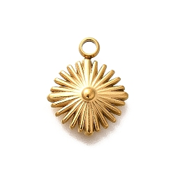 Золотой 304 прелести нержавеющей стали, ромбовидный шарм, ионное покрытие (ip), золотые, 13.5x11x2 мм, отверстие : 1.8 мм
