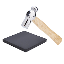 Черный Квадратный блок резиновый, демпфирующий коврик, чёрные, 19.7x19.7x2 см, 2 шт / комплект