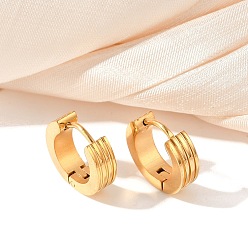 Золотой 304 серьги-кольца из нержавеющей стали с эффектом полировки, ионное покрытие (ip), золотые, 13.5x4 мм
