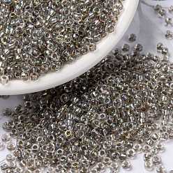 (RR3645) Fancy Lined Rose Taupe Миюки круглые бусины рокайль, японский бисер, (rr 3645) розово-серо-коричневый на причудливой подкладке, 8/0, 3 мм, отверстие : 1 мм, Около 2111~2277 шт / 50 г