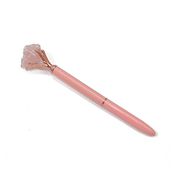 Розовый Кварц Шариковая ручка из натурального розового кварца nuggets, для офисных канцелярских товаров, 150 мм