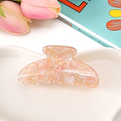 Pink Заколки для волос из акрила с цветочным узором, аксессуары для волос для женщин и девочек, розовые, 40x85 мм