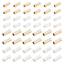 (52) Непрозрачная лаванда 48шт 4 стиль латунные трубчатые бусины, без свинца и без кадмия, трубка, разноцветные, 9~11x3~4 мм, отверстие : 1.8~3 мм, 12 шт / стиль