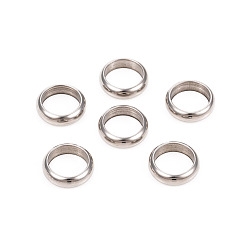 Нержавеющая Сталь Цвет Не тускнеет 201 разделительные бусины из нержавеющей стали, бусины с большим отверстием, плоско-круглые, цвет нержавеющей стали, 11x3 мм, отверстие : 8.5 мм