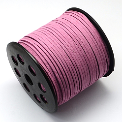 Old Rose Eco-Friendly Faux Suede Cord, Faux Suede Lace, Old Rose, 3.0x1.4mm, about 98.42 yards(90m)/roll