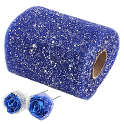 Синий Деко сетчатые ленты, тюль ткань, Тюль-рулонная ткань для юбки, синие, 15 см, о 20 ярдов / крен