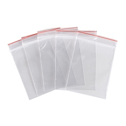 Clear Plastic Zip Lock Bags, Resealable Packaging Bags, Top Seal, Self Seal Bag, Rectangle, Clear, 6x4cm, Unilateral Thickness: 2 Mil(0.05mm)