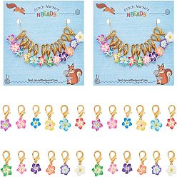 (52) Непрозрачная лаванда 24украшения-подвески из полимерной глины ручной работы, подвески с застежкой-лобстером, подвески на клипсах, для брелка, кошелек, украшение для рюкзака, маркер стежка, разноцветные, 28 мм, 12 шт / комплект