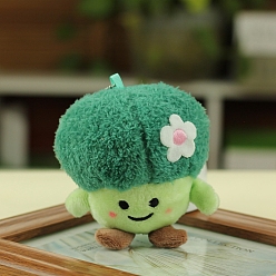 Зеленый лайм Симпатичные игрушки из волокон на растительную тематику, подвесное украшение, с шариковой цепью, брокколи, зеленый лайм, 100~140 мм