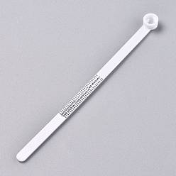 Weiß Ringgröße aus Kunststoff, japanische Version Fingermessstandards, Messfinger Messgürtel für Herren- und Damengrößen, mit Minilupe, weiß, 11.3x0.8x0.55 cm