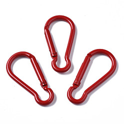 Красный Алюминия скалолазание карабинов, ключевые застежками, красные, 46x22.5x4.5 мм, внутренний диаметр: 39x16 мм