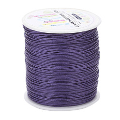 Medium Purple Waxed Cotton Cords, Medium Purple, 1mm, about 100yards/roll(91.44m/roll), 300 feet/roll