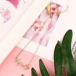 Скорпион Двенадцать созвездий сплава хрустальные стразы звенья цепи браслеты для ног для женщин, золотые, Скорпион, 8-1/4 дюйм (210 мм)